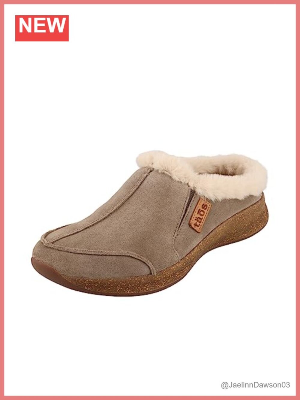 Women's Water Resistant Suede Slip On Flats with Faux Fur Lining Supportive